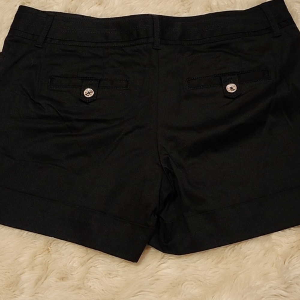 Black Women's Cuffed Shorts - Picture 2 of 2